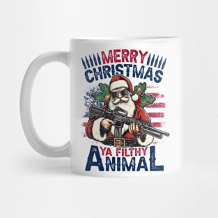 Funny Merry Christmas Ya Filthy Animal ,Christmas shirt ,Winter sign ,Holiday quote ,Retro Christmas cut file Mug